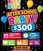 After School Party at Kids BeBe Cafe Blacktown: $300